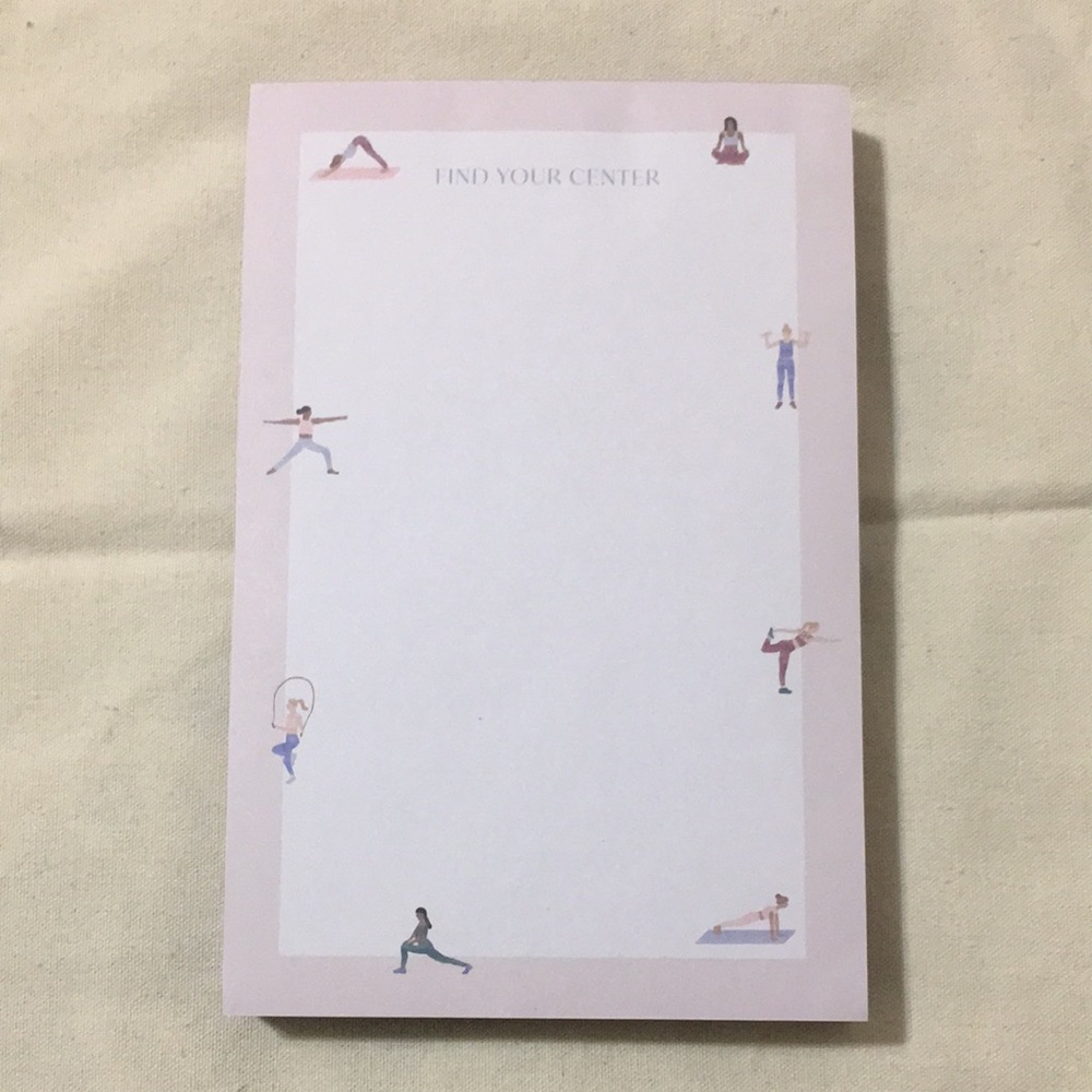 Yoga-Themed Notepad